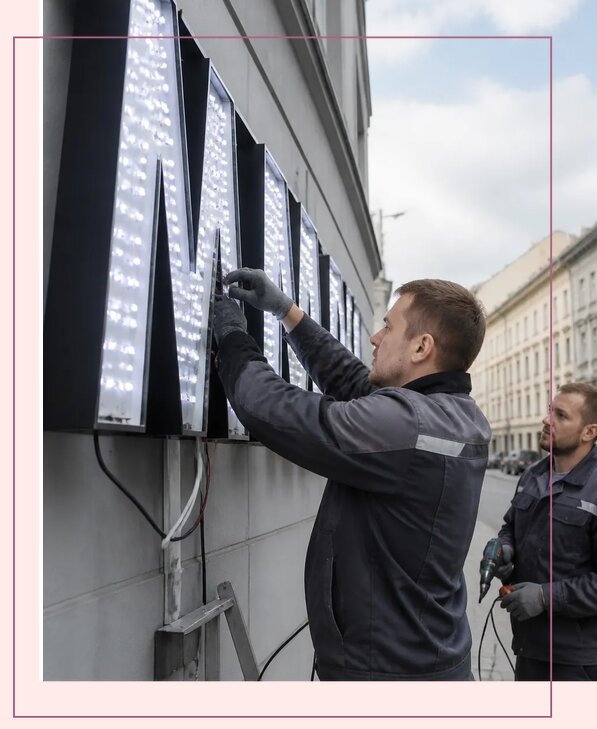 Изготовление и монтаж светодиодных LED вывесок в Партизанске